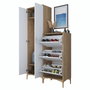 Hanah Home Soporte de Entrada Nogal y Blanco